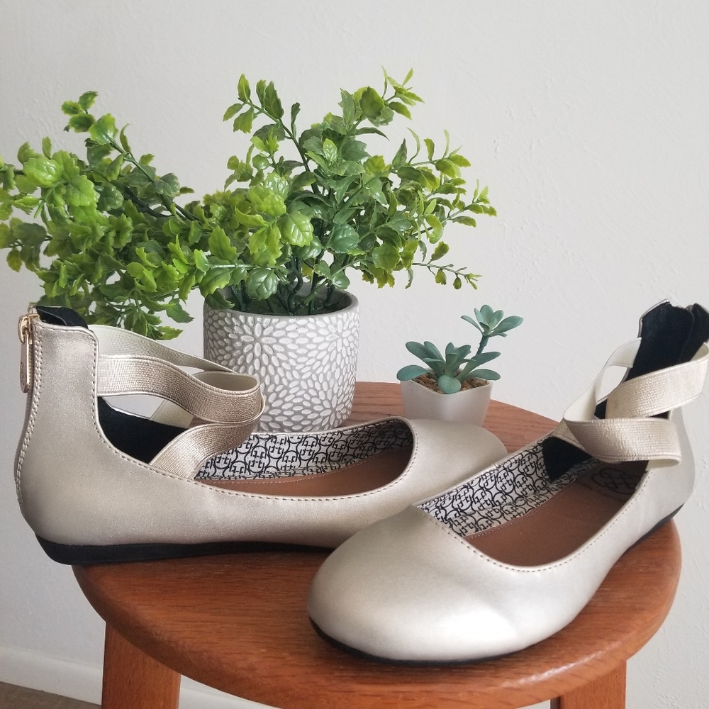 Gold Ballet Flats